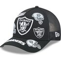 shapka-izvita-traker-cherna-snapbek-9forty-m-crown-a-frame-all-over-na-las-vegas-raiders-nfl-ot-new-era