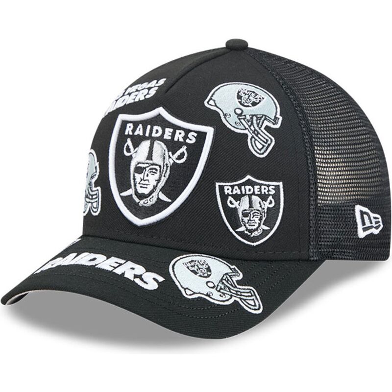 shapka-izvita-traker-cherna-snapbek-9forty-m-crown-a-frame-all-over-na-las-vegas-raiders-nfl-ot-new-era
