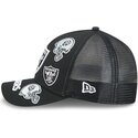 shapka-izvita-traker-cherna-snapbek-9forty-m-crown-a-frame-all-over-na-las-vegas-raiders-nfl-ot-new-era