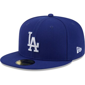 Шапка плоска синя прилепнала 59FIFTY Rhinstone Badge на Los Angeles Dodgers MLB от New Era