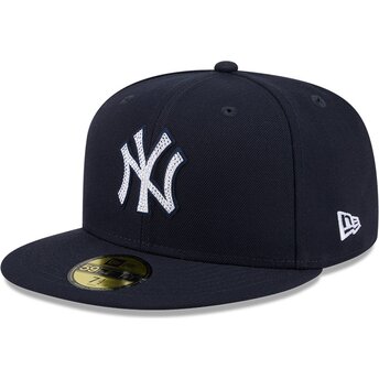 Шапка плоска тъмносин прилепнала 59FIFTY Rhinestone Badge на New York Yankees MLB от New Era