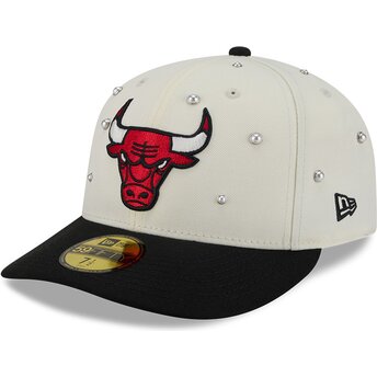 Шапка извита бежов прилепнала 59FIFTY Beads NA Lifestyle F1 на Chicago Bulls NBA от New Era