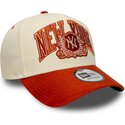 shapka-izvita-bezhov-snapbek-e-frame-wordmark-suede-na-new-york-yankees-mlb-ot-new-era