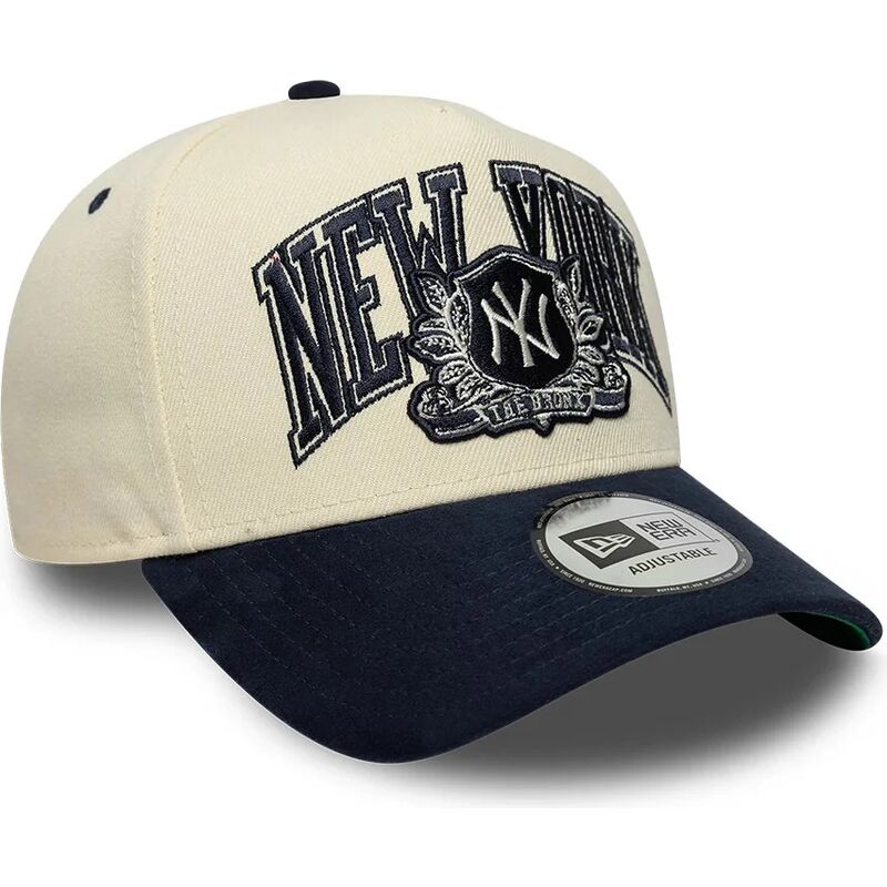 shapka-izvita-bezhov-snapbek-e-frame-wordmark-suede-na-new-york-yankees-mlb-ot-new-era
