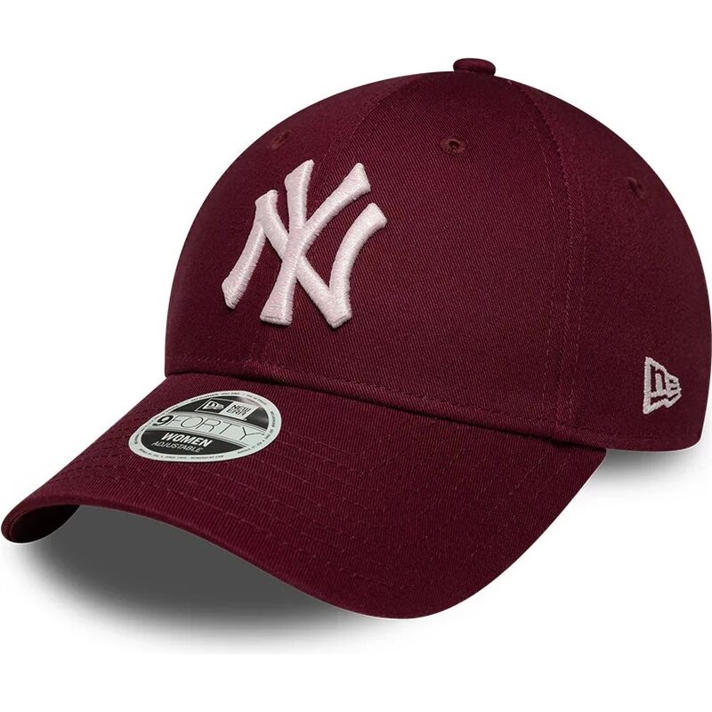 shapka-izvita-chervena-reguliruem-rosa-9forty-metallic-na-new-york-yankees-mlb-ot-new-era