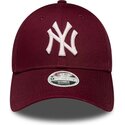 shapka-izvita-chervena-reguliruem-rosa-9forty-metallic-na-new-york-yankees-mlb-ot-new-era
