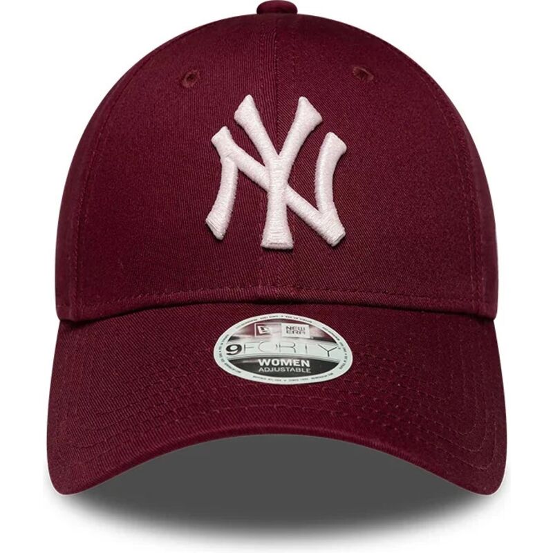 shapka-izvita-chervena-reguliruem-rosa-9forty-metallic-na-new-york-yankees-mlb-ot-new-era