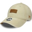shapka-izvita-bezhov-reguliruem-9twenty-denim-na-new-york-yankees-mlb-ot-new-era