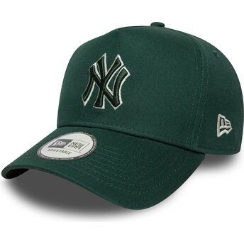 Шапка извита зелена снапбек E Frame Team Outline на New York Yankees MLB от New Era