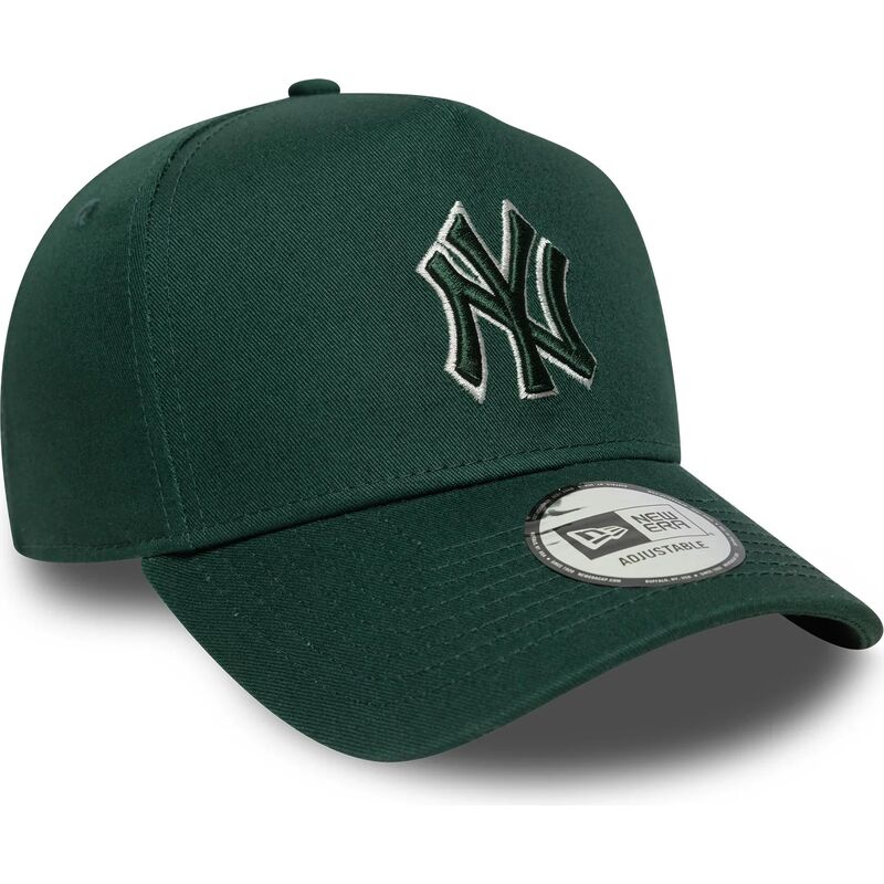 shapka-izvita-zelena-snapbek-e-frame-team-outline-na-new-york-yankees-mlb-ot-new-era