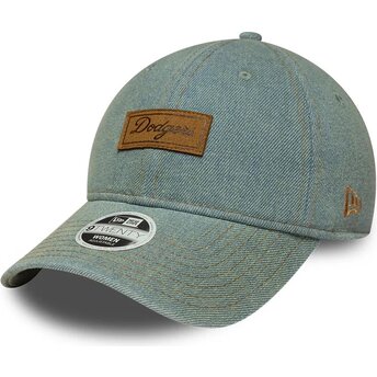 Шапка извита синя регулируем 9TWENTY Denim на Los Angeles Dodgers MLB от New Era