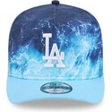shapka-izvita-sinya-snapbek-9fifty-a-frame-deep-water-na-los-angeles-dodgers-mlb-ot-new-era