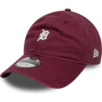 Шапка извита червена регулируем 9TWENTY Mini на Detroit Tigers MLB от New Era