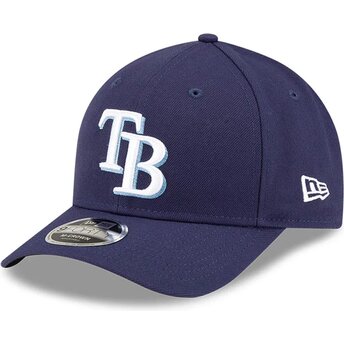 Шапка извита тъмносин снапбек 9FORTY M-Crown Player Replica на Tampa Bay Rays MLB от New Era
