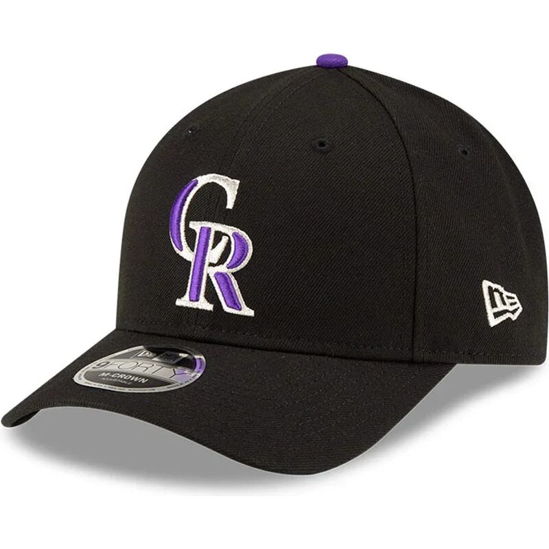 shapka-izvita-cherna-snapbek-9forty-m-crown-player-replica-na-colorado-rockies-mlb-ot-new-era