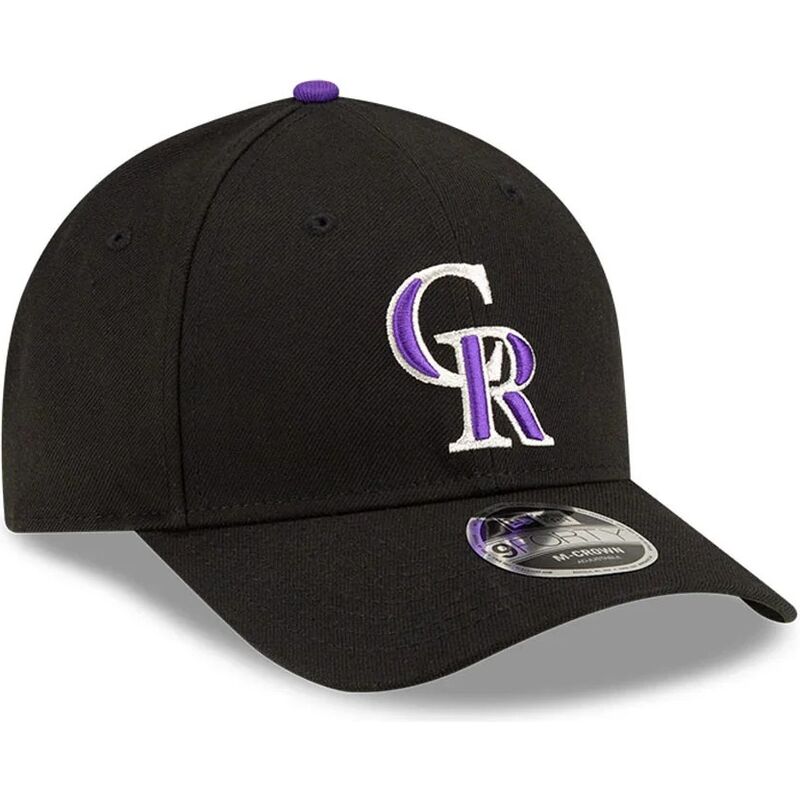 shapka-izvita-cherna-snapbek-9forty-m-crown-player-replica-na-colorado-rockies-mlb-ot-new-era