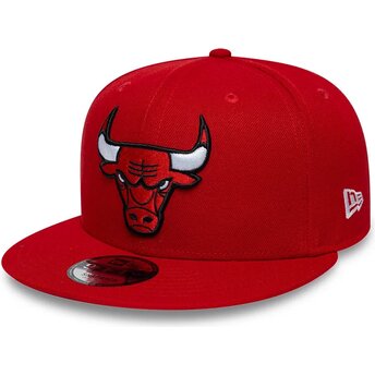 Шапка плоска червена снапбек 9FIFTY на Chicago Bulls NBA...