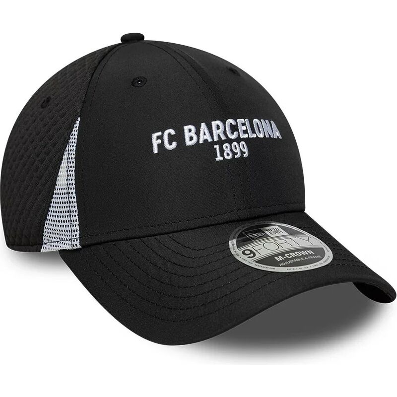 shapka-izvita-cherna-snapbek-9forty-m-crown-featherweight-poly-na-fc-barcelona-laliga-ot-new-era