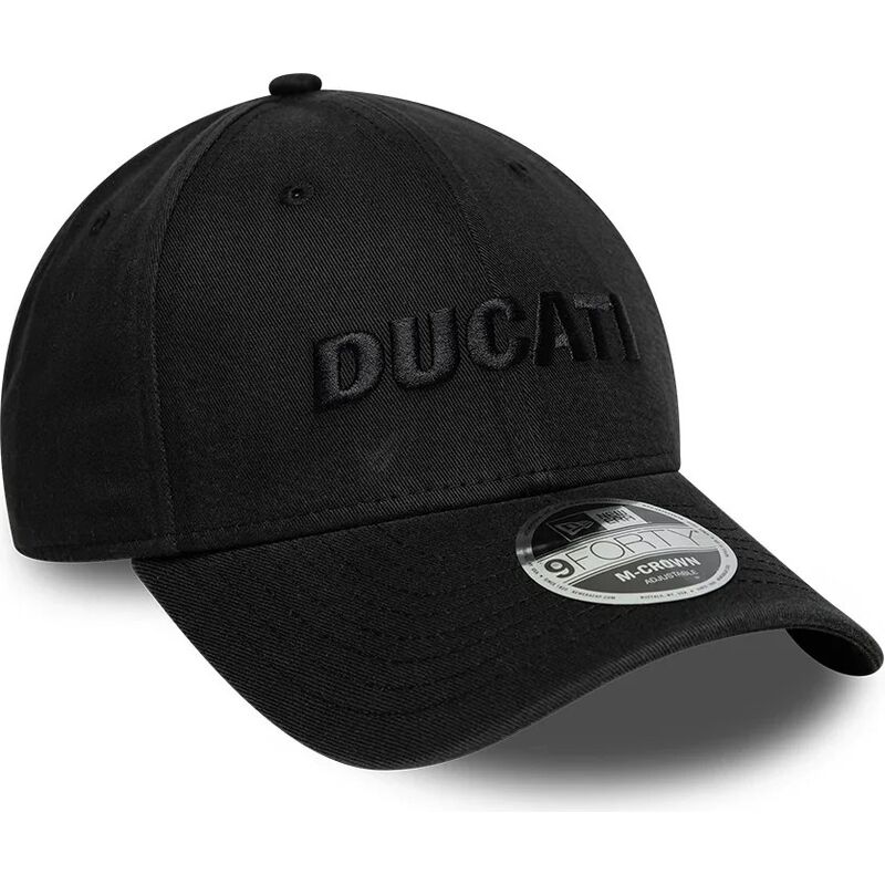 shapka-izvita-cherna-snapbek-9forty-m-crown-wordmark-na-ducati-motor-motogp-ot-new-era