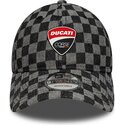 shapka-izvita-cherna-reguliruem-9twenty-check-na-ducati-motor-motogp-ot-new-era