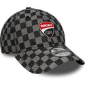 shapka-izvita-cherna-reguliruem-9twenty-check-na-ducati-motor-motogp-ot-new-era