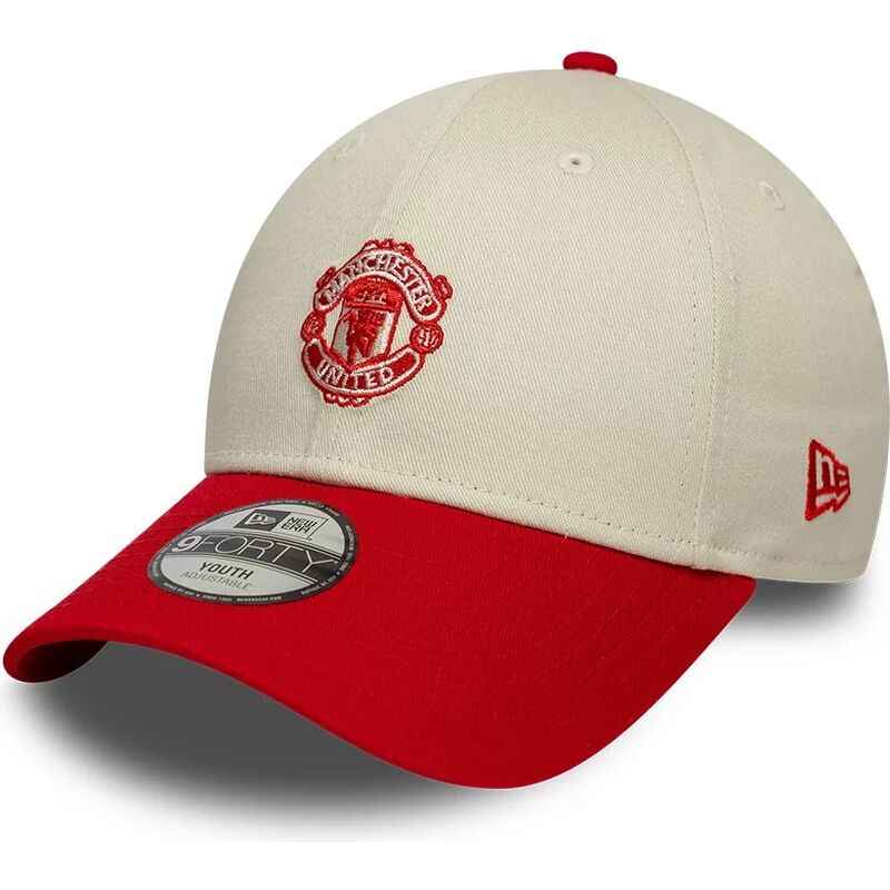 shapka-izvita-bezhov-reguliruem-za-deca-9forty-contrast-na-manchester-united-football-club-premier-league-ot-new-era