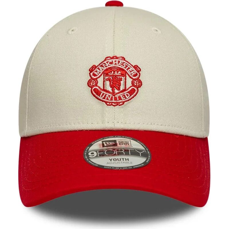 shapka-izvita-bezhov-reguliruem-za-deca-9forty-contrast-na-manchester-united-football-club-premier-league-ot-new-era
