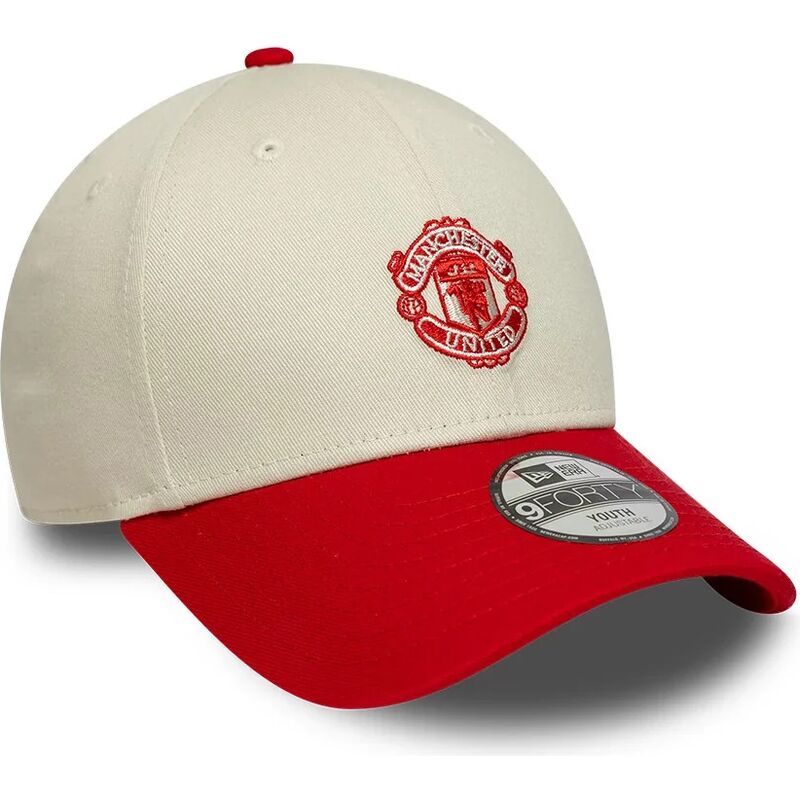 shapka-izvita-bezhov-reguliruem-za-deca-9forty-contrast-na-manchester-united-football-club-premier-league-ot-new-era