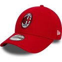 shapka-izvita-chervena-reguliruem-za-deca-9forty-core-na-ac-milan-serie-a-ot-new-era