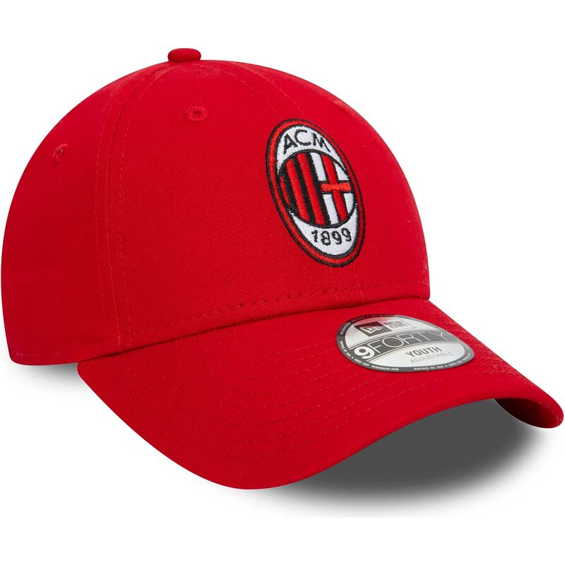 shapka-izvita-chervena-reguliruem-za-deca-9forty-core-na-ac-milan-serie-a-ot-new-era