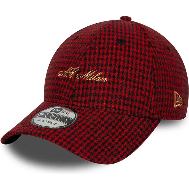 shapka-izvita-chervena-reguliruem-9forty-houndstooth-na-ac-milan-serie-a-ot-new-era