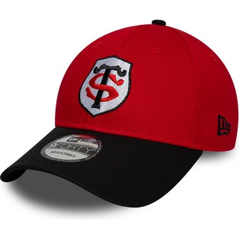 Шапка извита червена снапбек 9FORTY Team на Stade Toulousain Top 14 от New Era