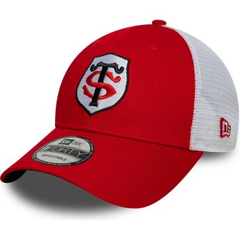 Шапка извита тракер червена регулируем 9FORTY League на Stade Toulousain Top 14 от New Era