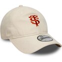 shapka-izvita-bezhov-reguliruem-9twenty-faux-suede-na-stade-toulousain-top-14-ot-new-era