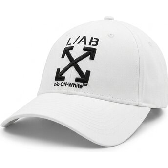 Шапка извита бяла регулируем Clamp Arrows Twill от L/AB c/o Off-White™