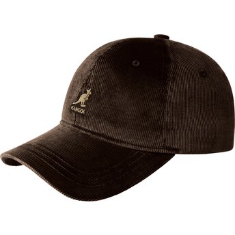 Шапка извита кафяв регулируем Cord Baseball от Kangol