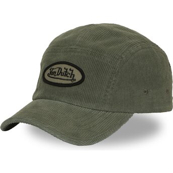 Шапка извита 5 панела зелена регулируем C5P VEL03 от Von Dutch