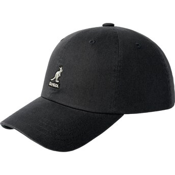 Шапка извита черна регулируем Washed Baseball Black от Kangol