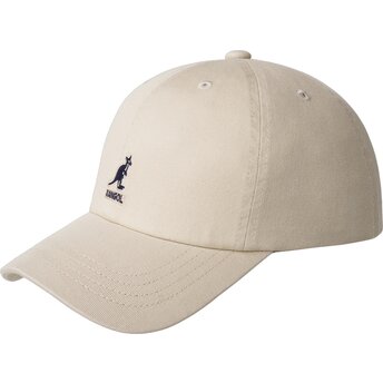 Шапка извита бежов регулируем Washed Baseball от Kangol