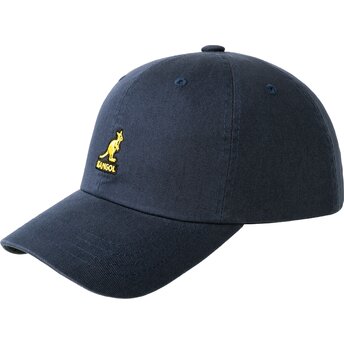 Шапка извита тъмносин регулируем Washed Baseball Navy от Kangol