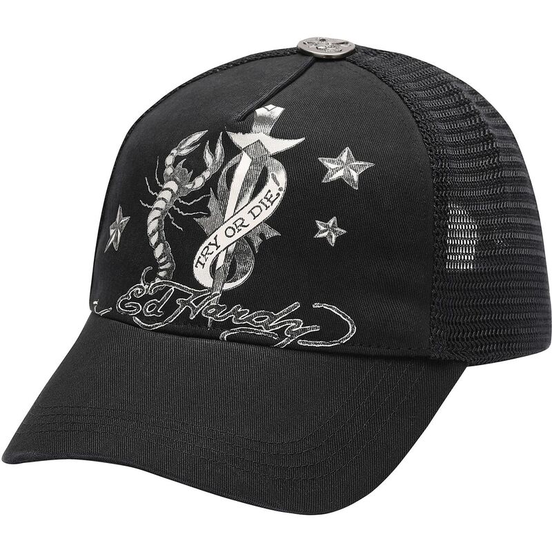 shapka-izvita-traker-cherna-snapbek-dagger-scorpion-ot-ed-hardy
