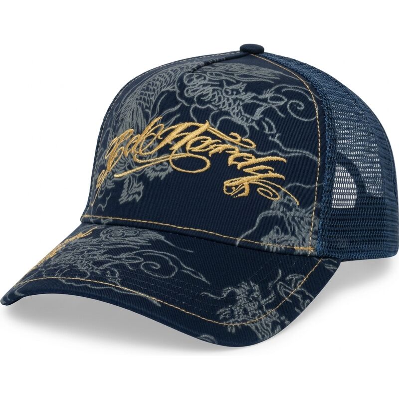 shapka-izvita-traker-tmnosin-snapbek-outline-dragons-ot-ed-hardy