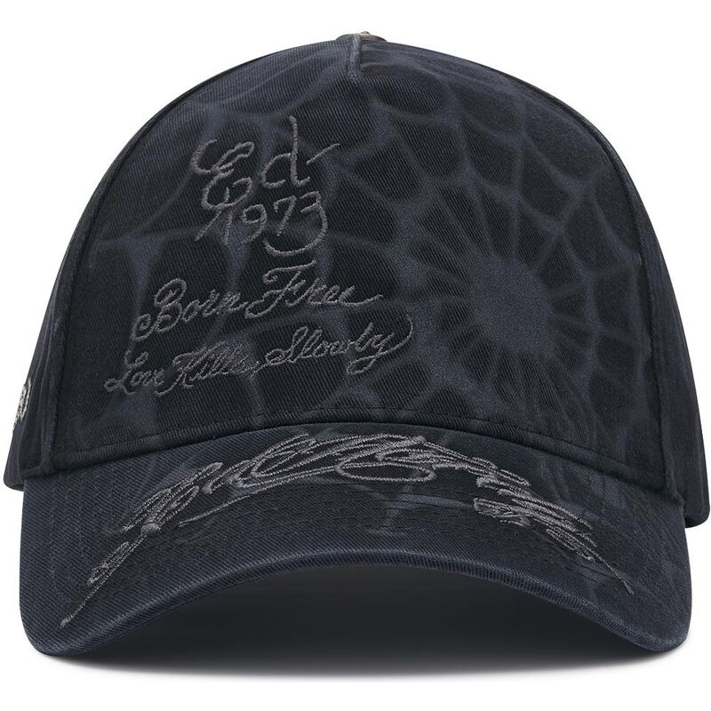 shapka-izvita-cherna-snapbek-spiderweb-ot-ed-hardy