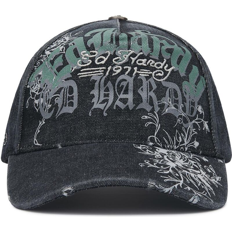 shapka-izvita-cherna-reguliruem-distressed-floral-gothic-ot-ed-hardy shapka-izvita-cherna-reguliruem-distressed-floral-gothic-ot-ed-hardy