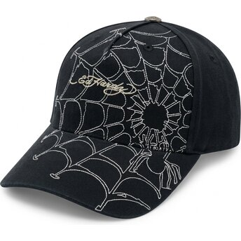 Шапка извита черна регулируем Spiderweb от Ed Hardy