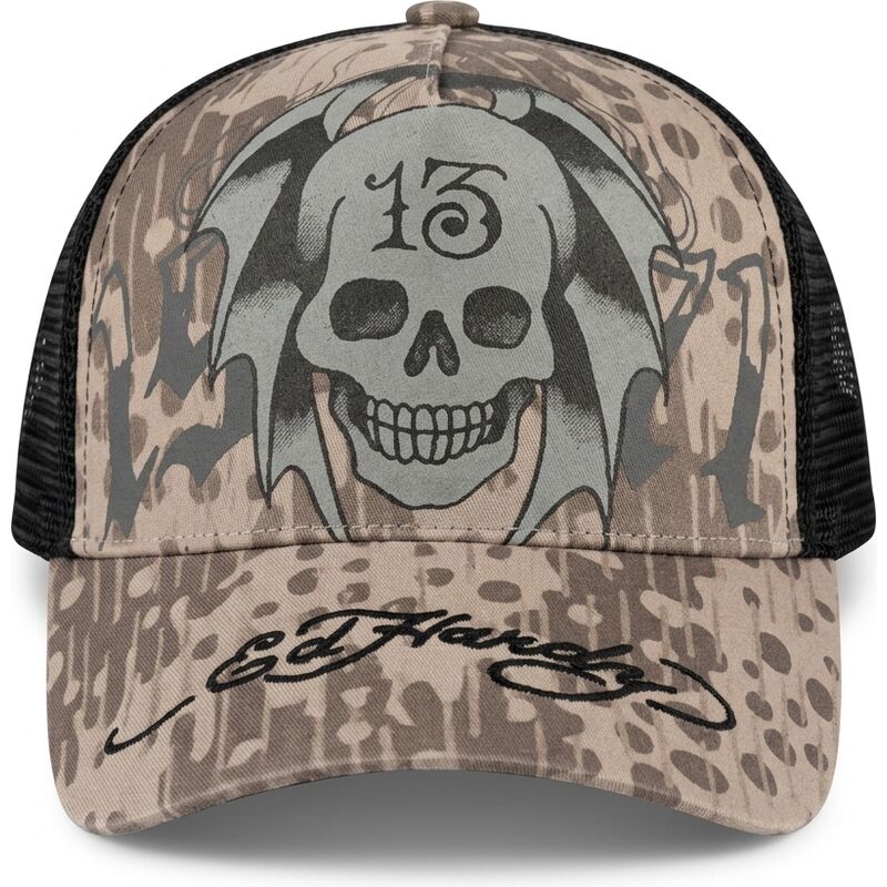 shapka-izvita-traker-siv-snapbek-13-skull-ot-ed-hardy