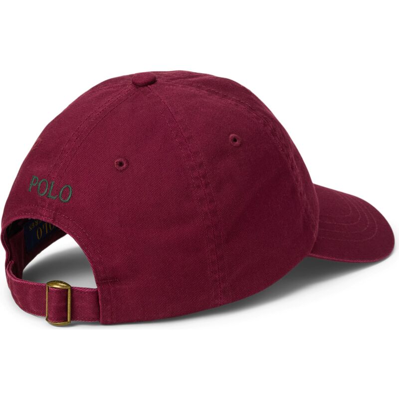 shapka-izvita-chervena-reguliruem-cotton-chino-classic-sport-ot-polo-ralph-lauren