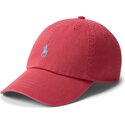 shapka-izvita-chervena-reguliruem-cotton-chino-classic-sport-ot-polo-ralph-lauren