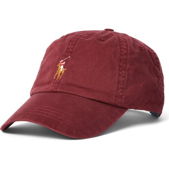 Шапка извита червена регулируем Classic Sport Rich Ruby от Polo Ralph Lauren