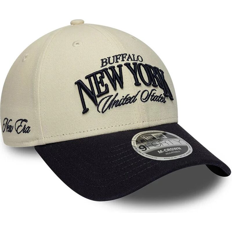 shapka-izvita-bezhov-reguliruem-9forty-m-crown-wordmark-na-buffalo-new-york-ot-new-era